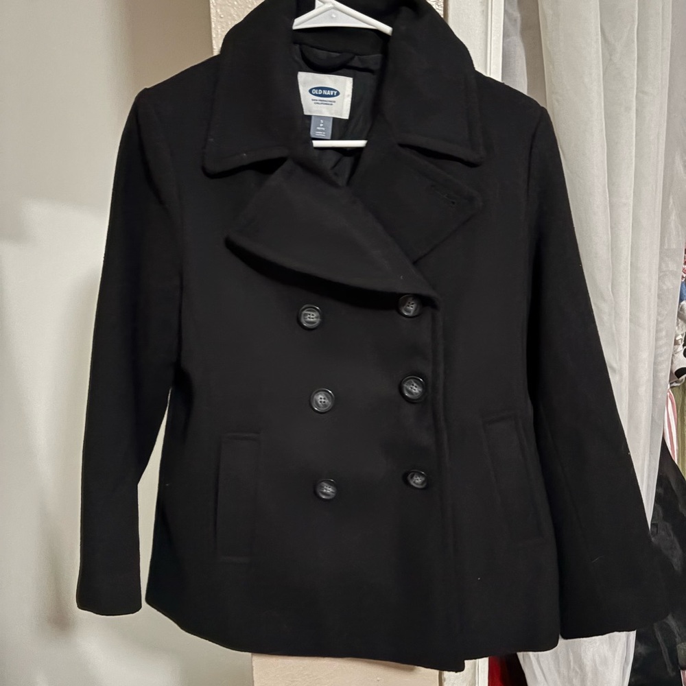 Old Navy Women's Elegant Black Peacoat